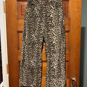 Mango MNG Brown Leopard Print Jeans